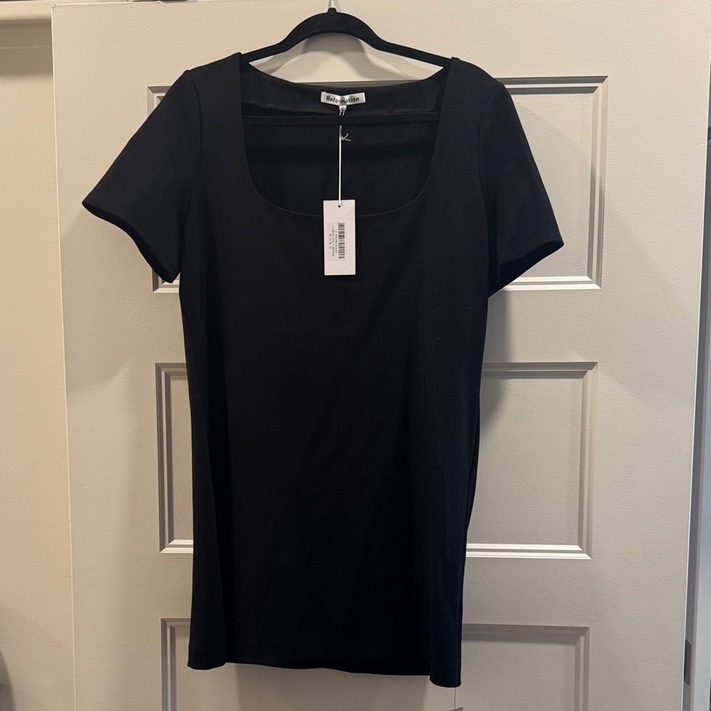 Reformation black mini dress